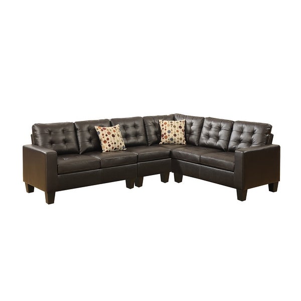 4 Piece Sectional Sofa with Pillows