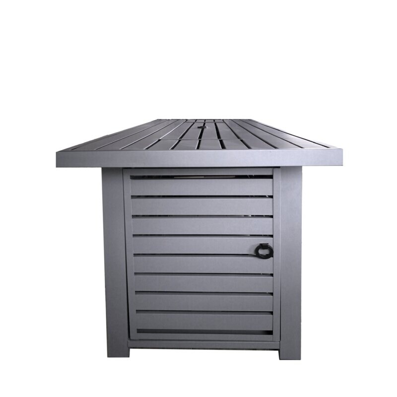 Rectangle Steel Propane Fire Pit Table