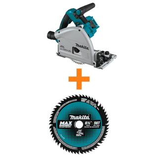 Makita 18V X2 LXT(36V) Brushless 6-12 in. Plunge Circular Saw with Bonus 6-12 in. 56T Carbide-Tipped Plunge Saw Blade XPS02ZU-B-57342