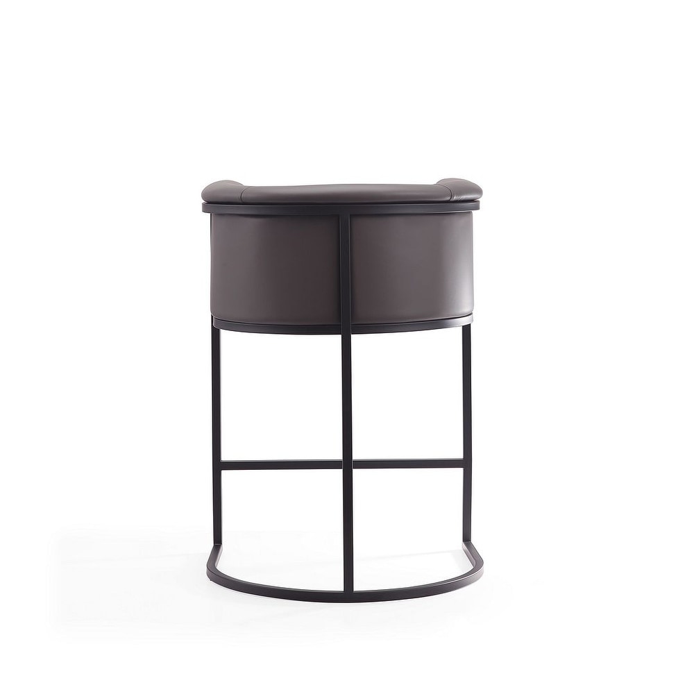 Manhattan Comfort Cosmopolitan 33.8 in. Black Metal Counter Height Bar Stool