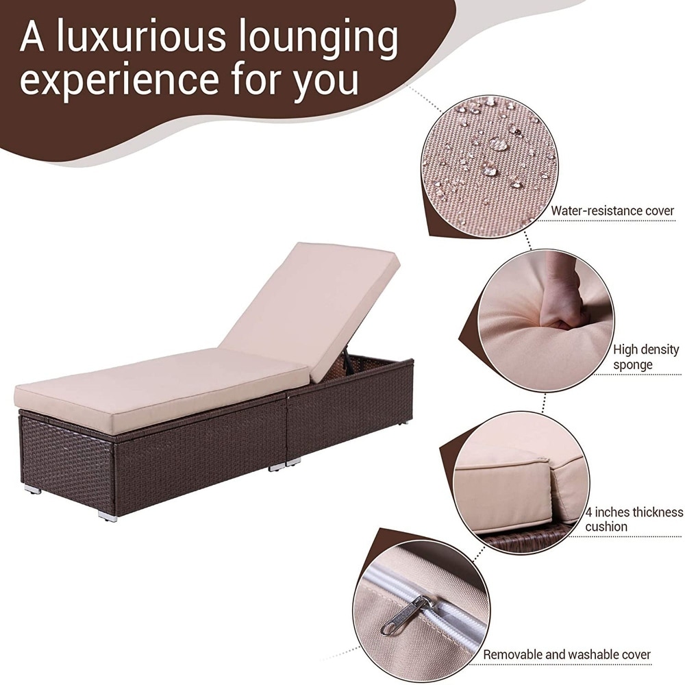 Royalcraft PE Rattan Wicker Outdoor Chaise Lounges