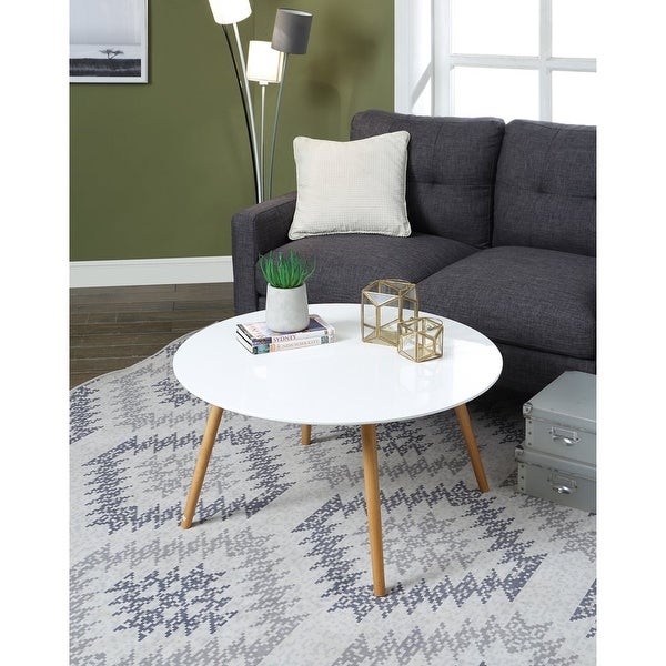 Oslo Round Coffee Table， Glossy White