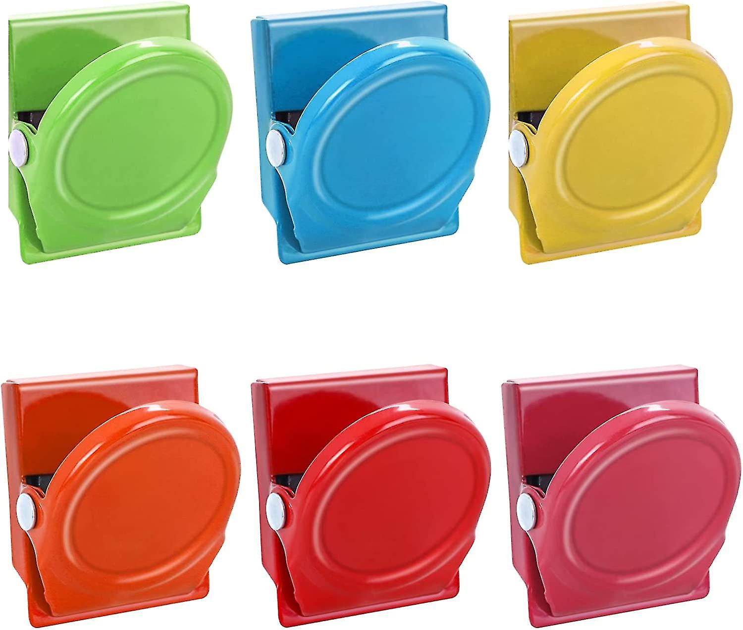 Metal Magnetic Clips， Colorful Magnets Clips 35mm Refrigerator Clip Whiteboard Magnet Clips Memo Note Clips For Office School Homerose Red， Green， Yel