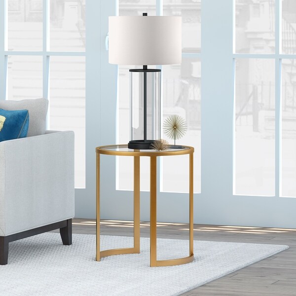 Silver Orchid Stossel Blackened Bronze Side Table