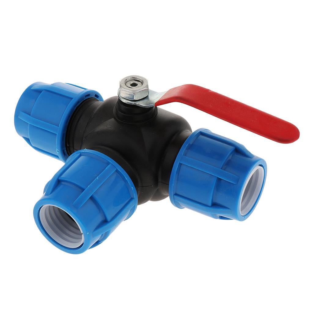 3-Way Valve Garden Hose PE Connector Splitter， Hose Manifold， Heavy Duty Water