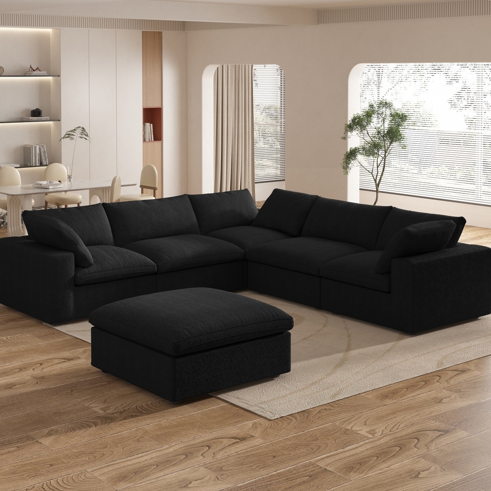 Down Filled Corner Sectional Couch for Living Room Set