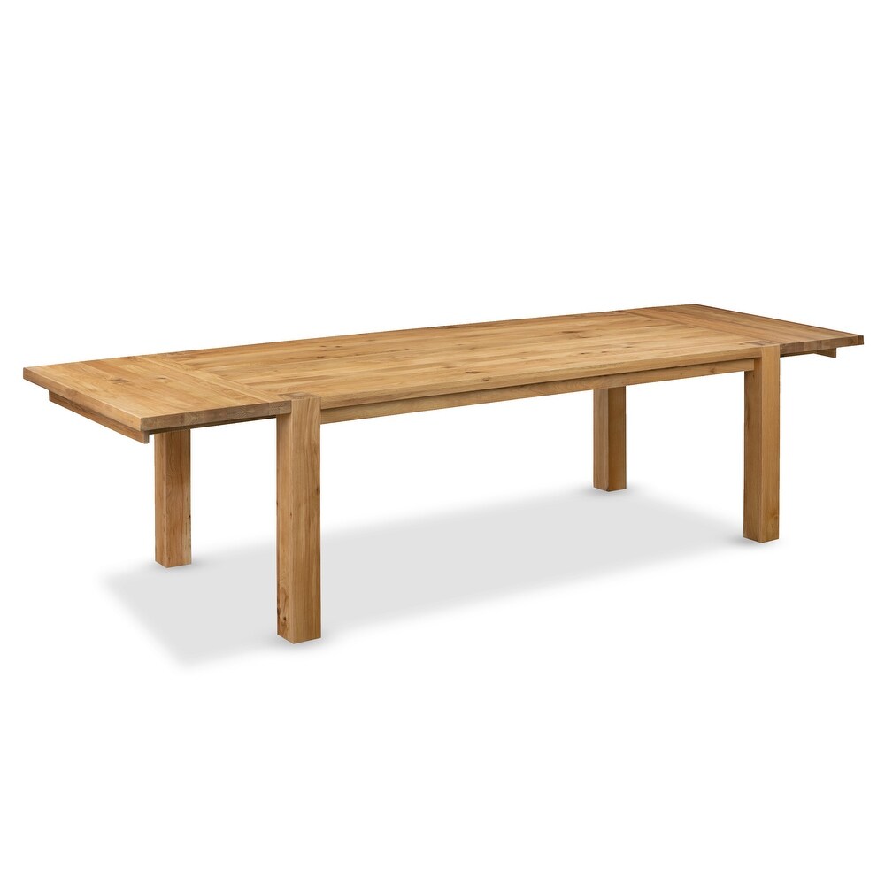 Poly and Bark Festa Extension Solid Oak Wood Dining Table