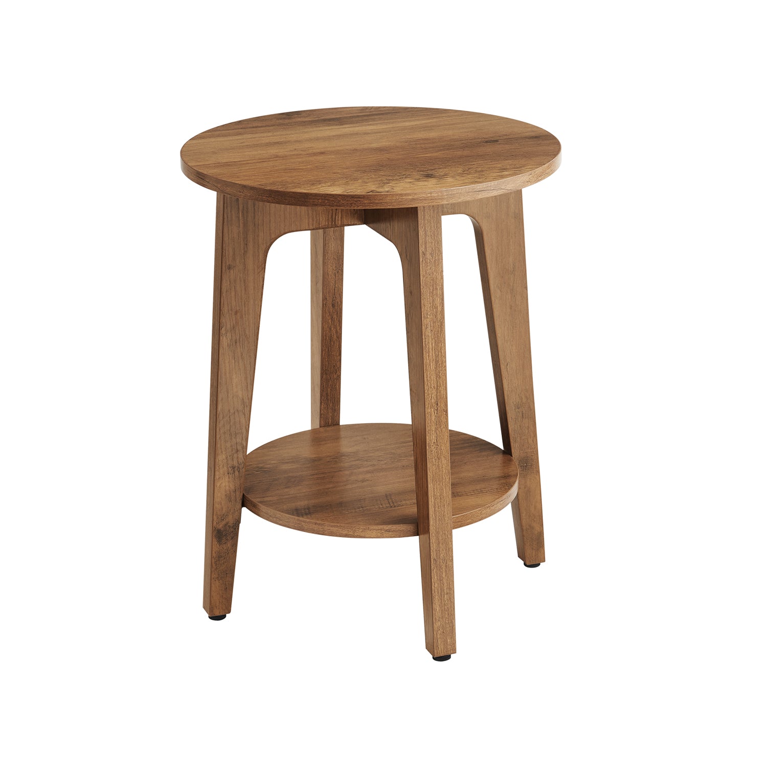 VASAGLE Round End Table with Lower Shelf