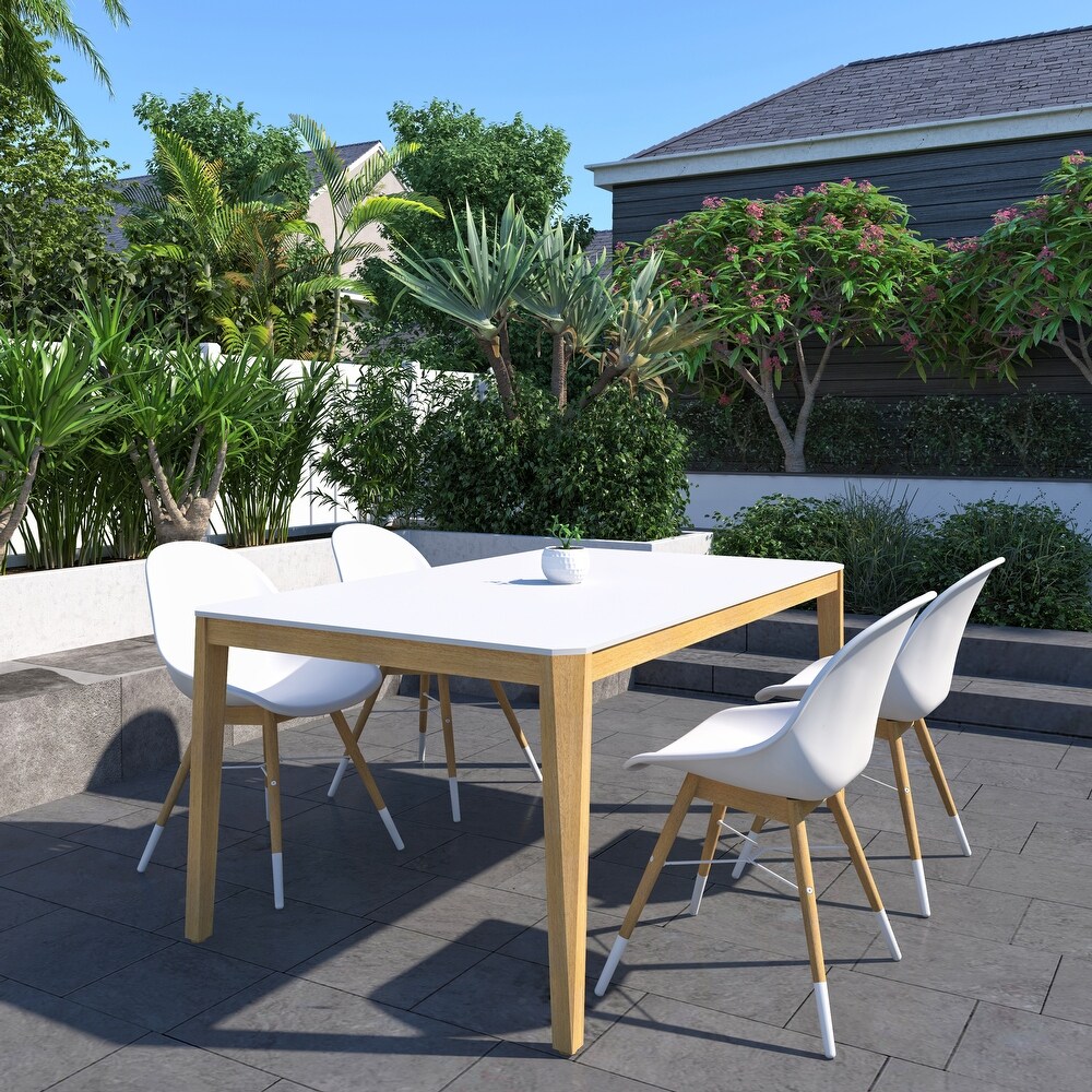 Amazonia Dreure Outdoor Patio Wood Dining Set