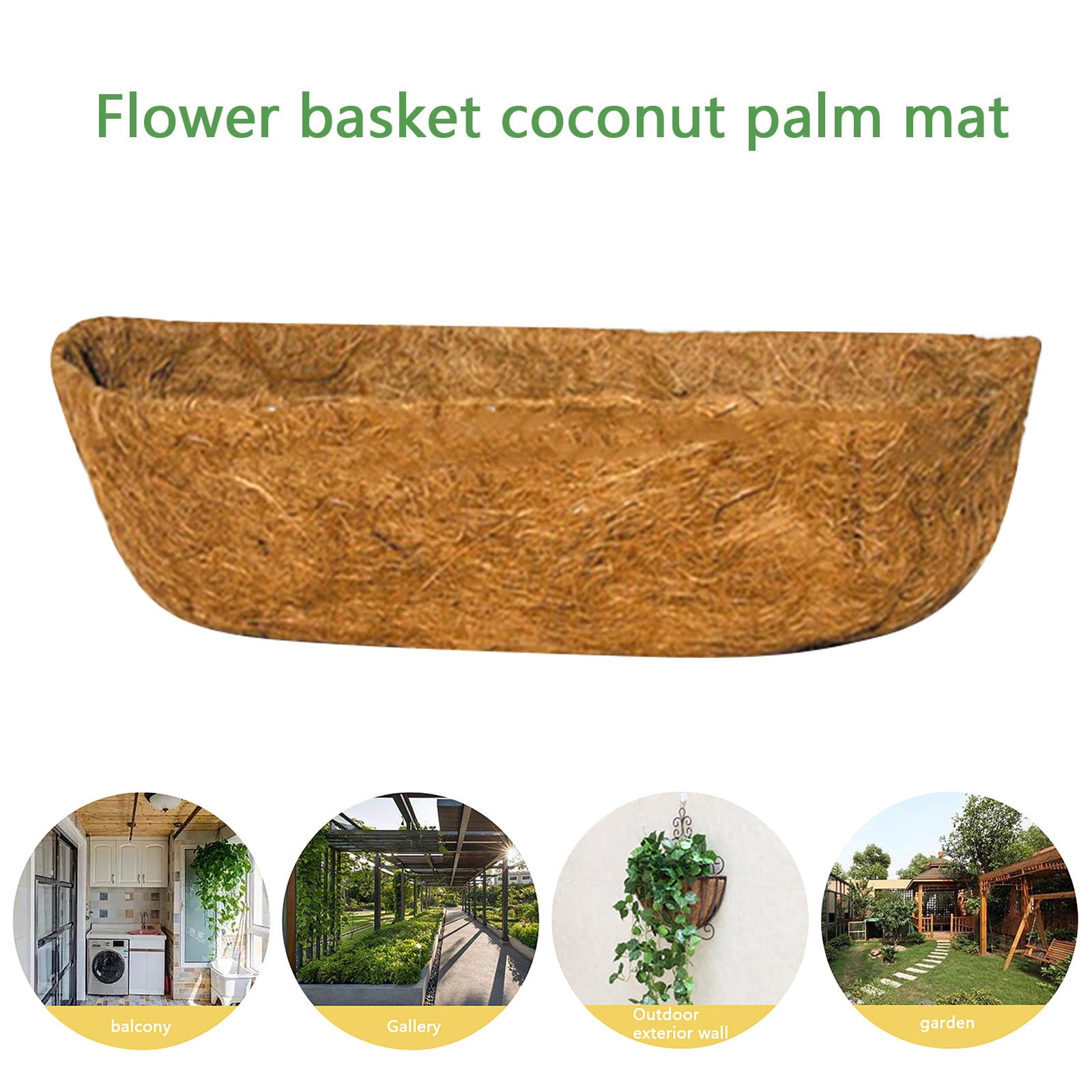 Lovehome Hanging Basket Coconuts Fiber Planter Inserts Replacement Liner For Flower Pot