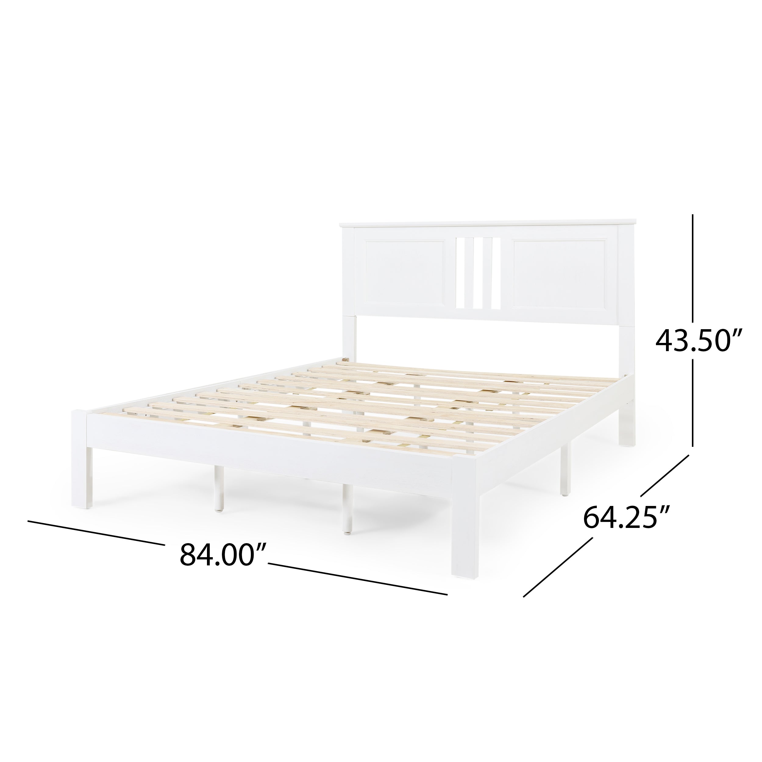 Kashtyn Modern Farmhouse Acacia Wood Queen Bed Platform