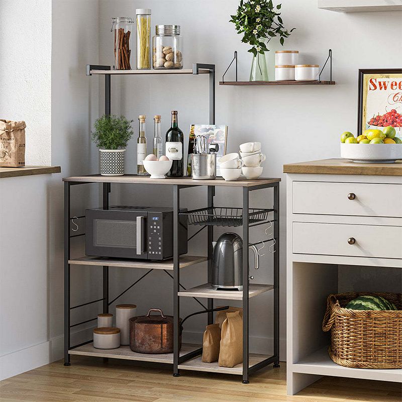 Kitchen Shelf with Wire Basket