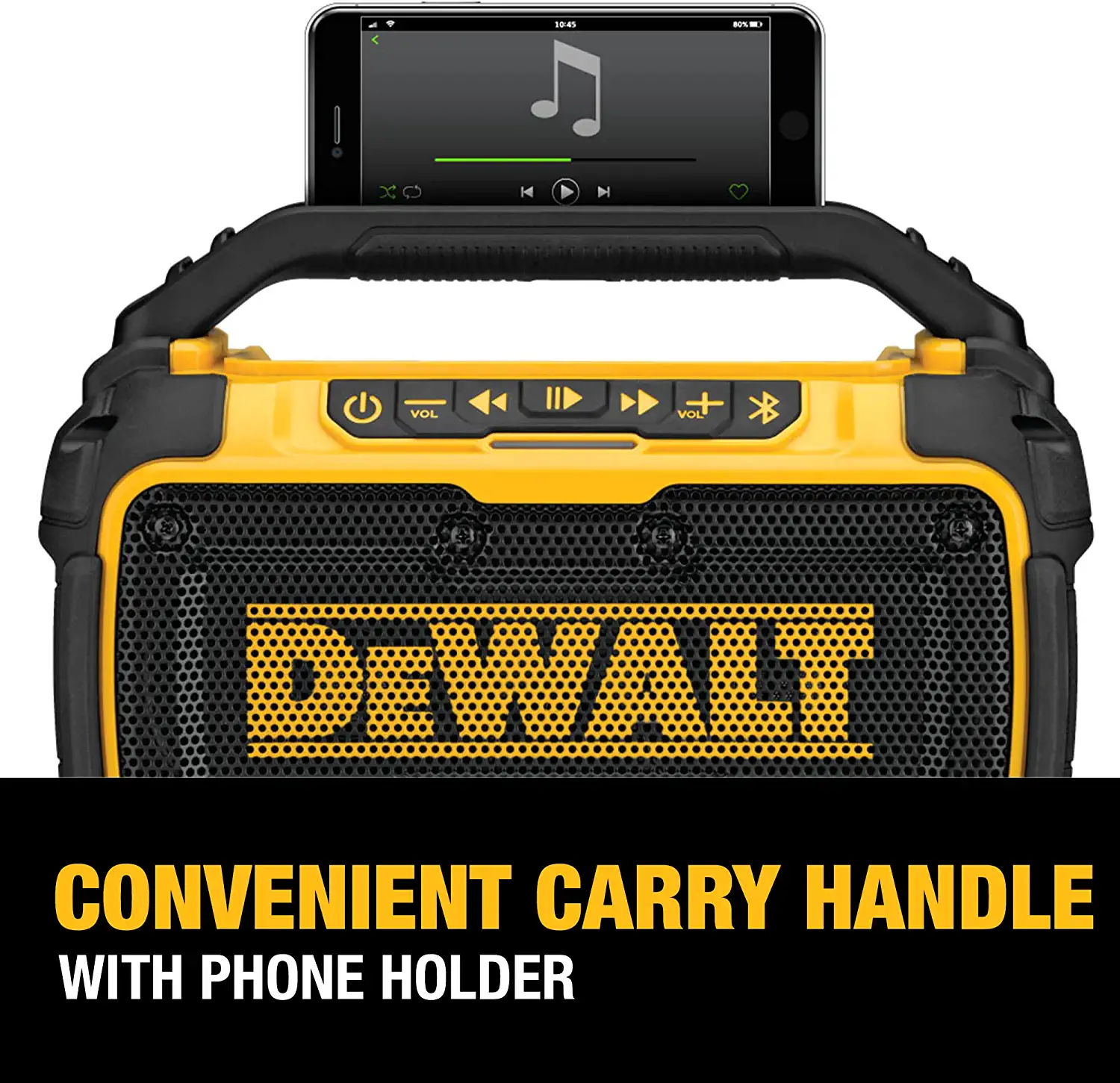 DEWALT DCR010 12-Volt or 20-Volt Max Cordless Jobsite Bluetooth Speaker