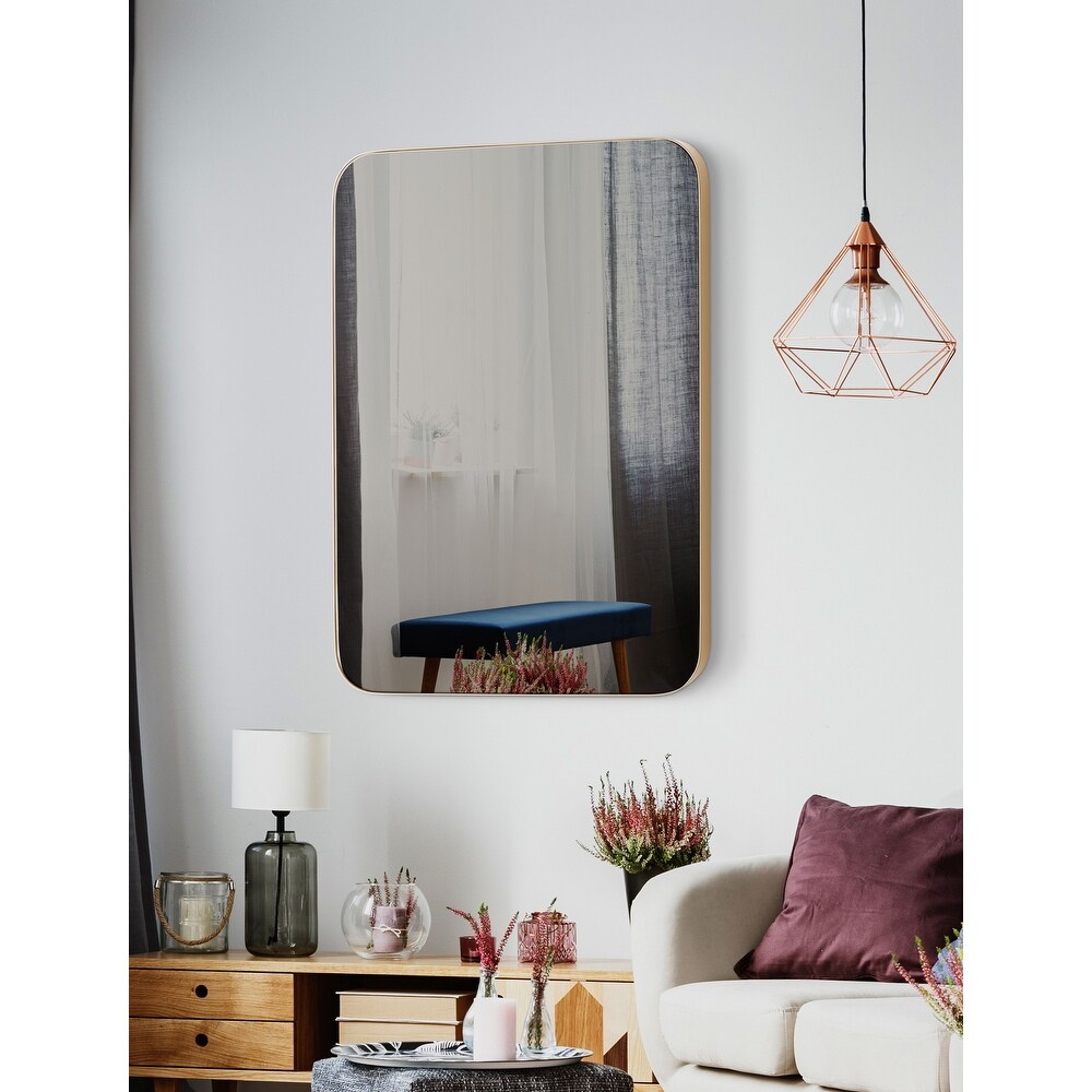 SUMMER STAR Gold Large Flat Wall Mirror   24x36