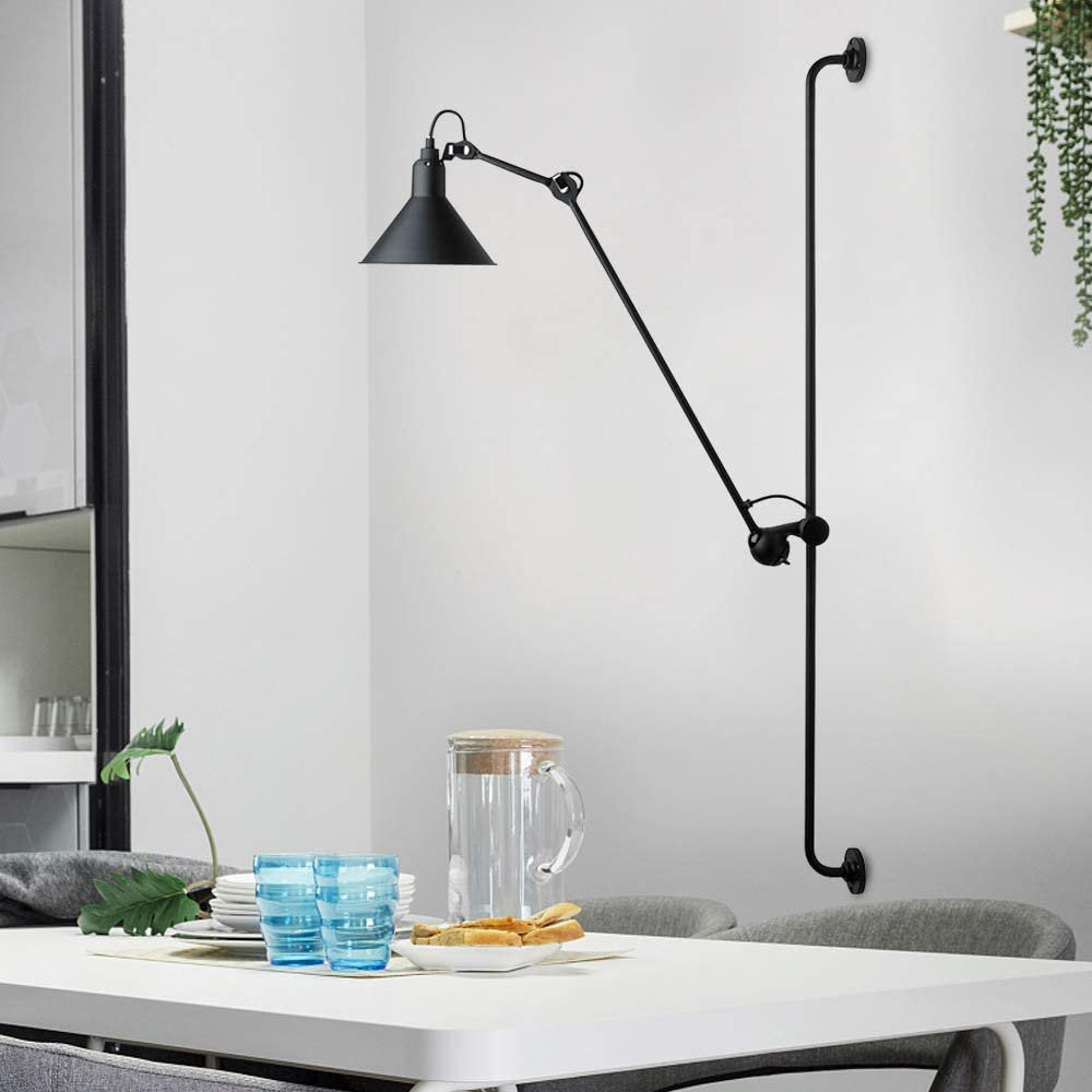 TFCFL Black Retro Industrial Wall Lamp for Bedroom Bedside Living Room