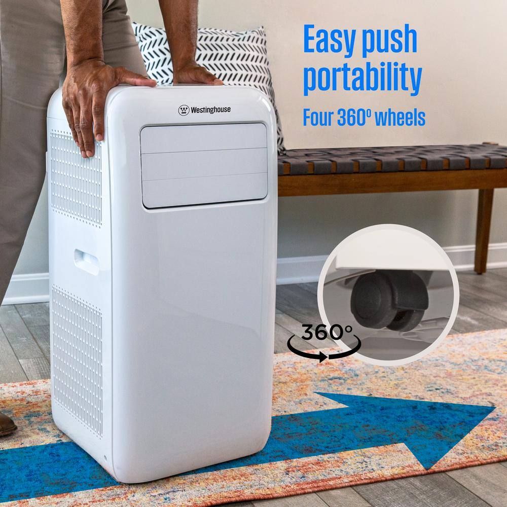 Westinghouse 12000 BTU (8000 BTU DOE Standard) Portable Air Conditioner 3-in-1 Operation For Rooms Up to 400 sq. ft. White WPac12000