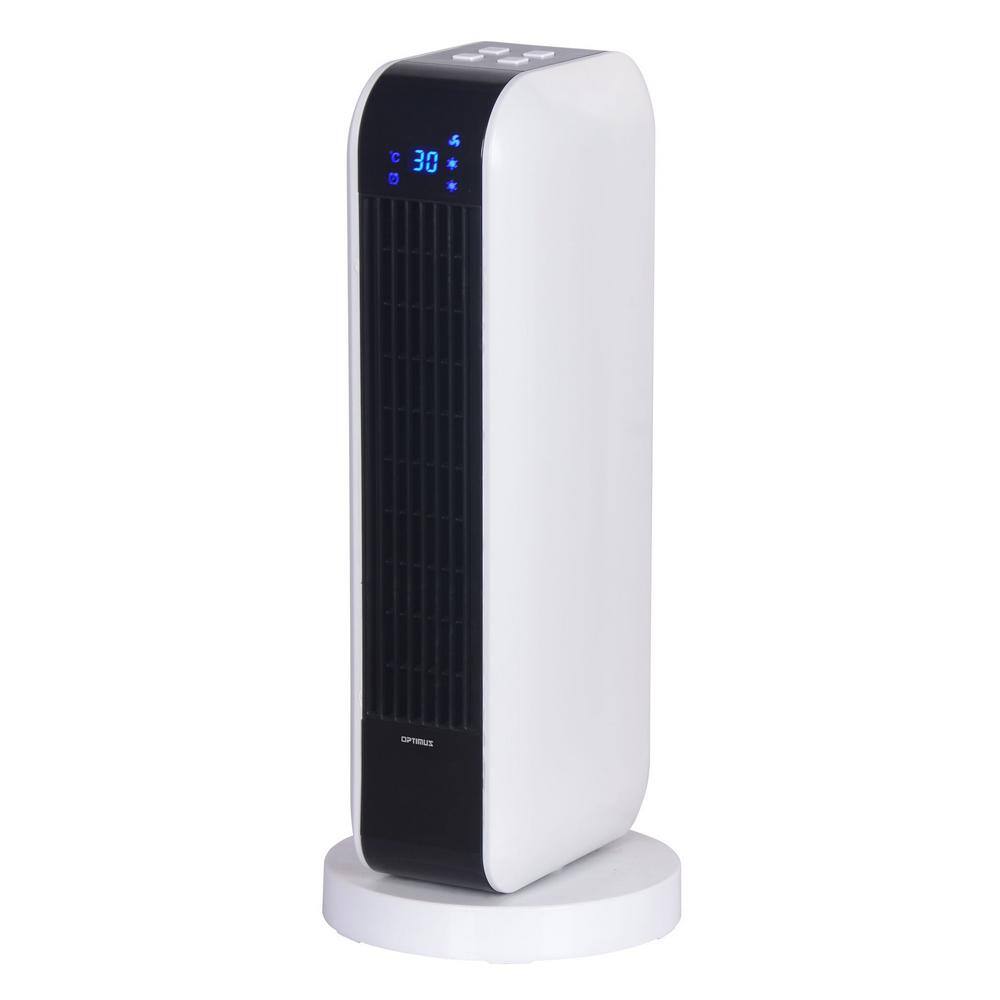 Optimus 17 in. Oscillating Tower Electric Ceramic Space Heater with Remote Control 985109272M