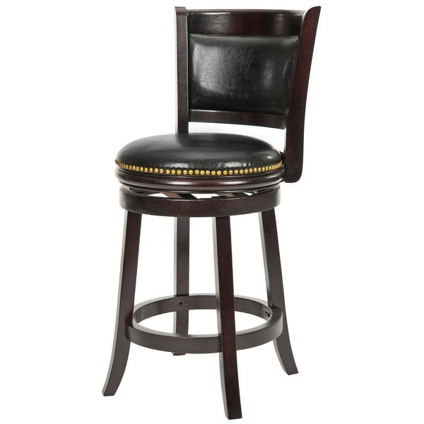 SAFAVIEH 24-inch Ulster Cappuccino Finish Counter Stool - 19