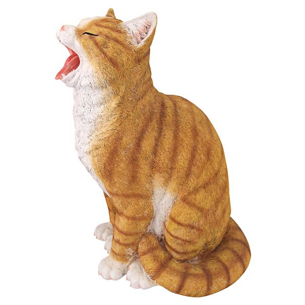 Design Toscano Lazy Daze Kitty Yawning Cat Statue Orange