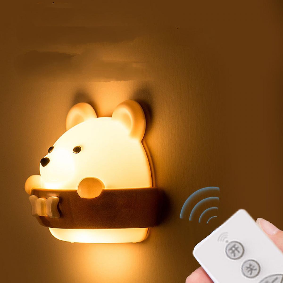 Bear Night Light For Kids， Silicone Cute Night Light Lamp， Led Rechargeable Kids Night Light Nursery Cute Lamp，  For Girls Kids Room Decor