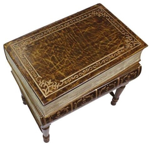 Stacked Books Of Shakespeare Side Table  Novelty Table   Eclectic   Side Tables And End Tables   by XoticBrands Home Decor  Houzz