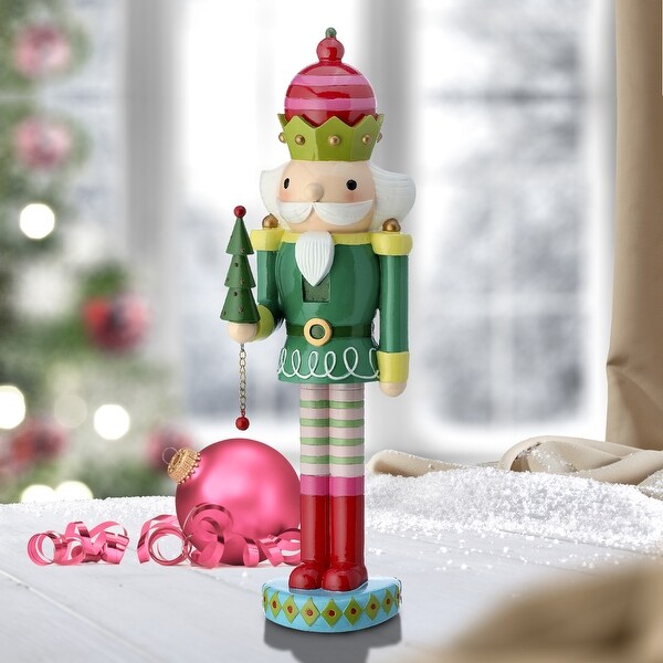 16.5 Resin Nutcracker With Tree