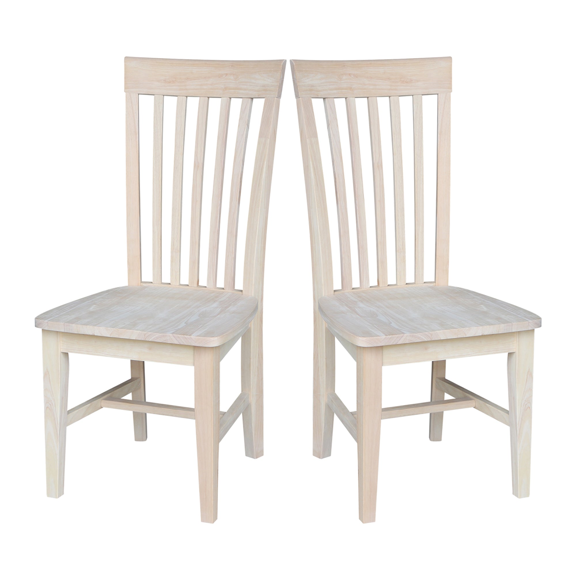 International Concepts Unfinished Salsbury Tall Mission Dining Chair - Set of 2