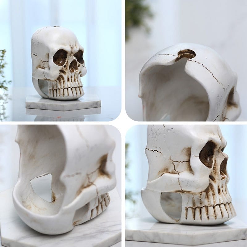 Skull Cranium Toilet Base Brush Holder