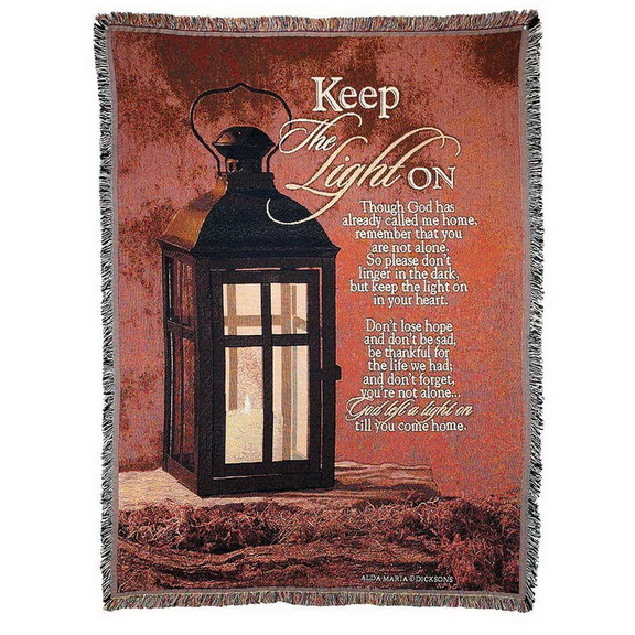 Dicksons FAB 3093 Keep The Light On Tapestry Throw...