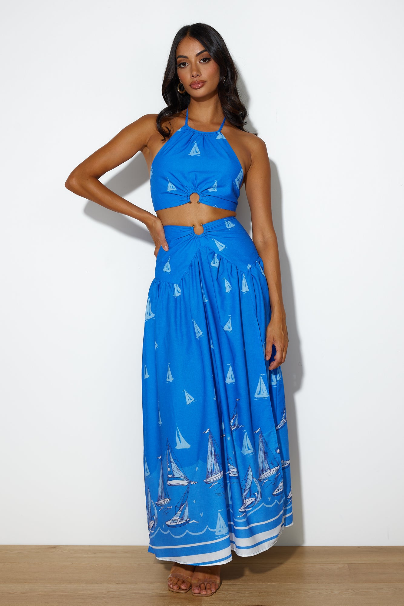 Boldest Move Maxi Skirt Dark Blue