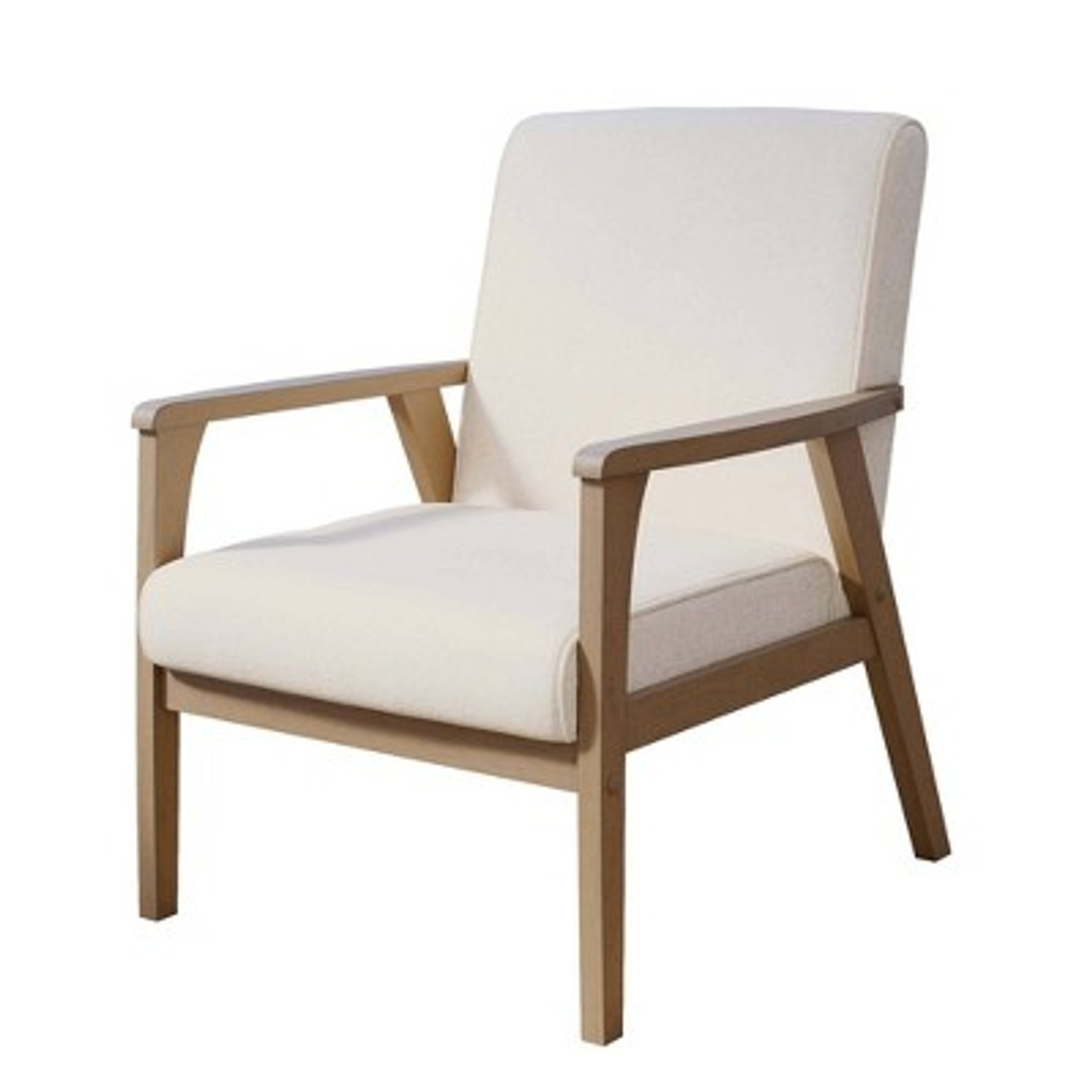 Lara Exposed Arm Accent Chair Cream - Brookside Home