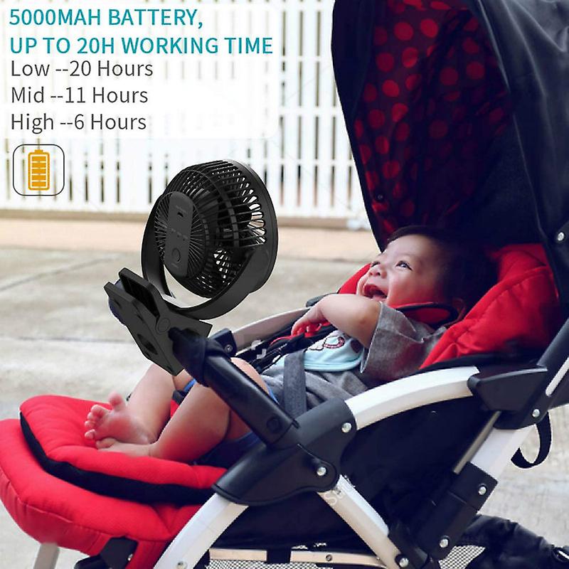 Rechargeable Operated Clip On Fan，quieter and Stronger Wind Usb Desk Fan，hold Portable Fan For Stroller，car，treadmill，camping Tent