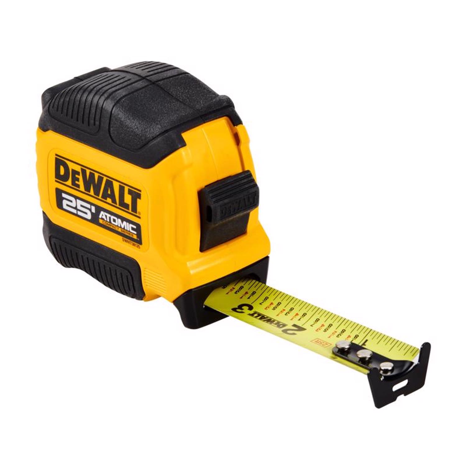 DeWalt ATOMIC 25 ft. L X 1.125 in. W Compact Tape Measure 1 pk