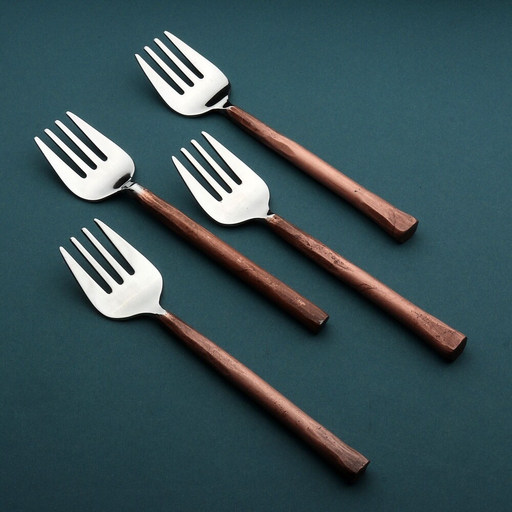 Sundance Design Copper Antique Apetizer/ Desert Fork 4 Pcs. Set