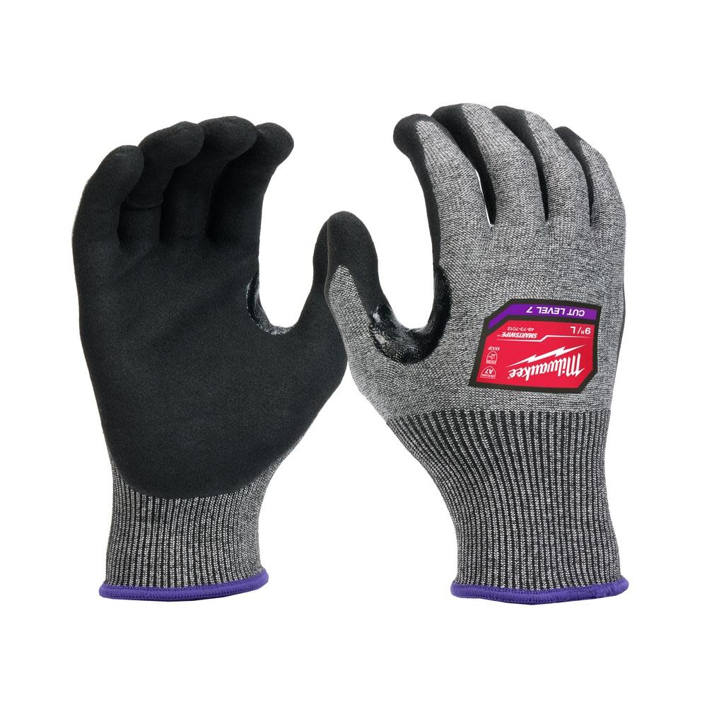 Milwaukee 12 Pair Cut Level 7 High Dexterity Nitrile Dipped Gloves Large