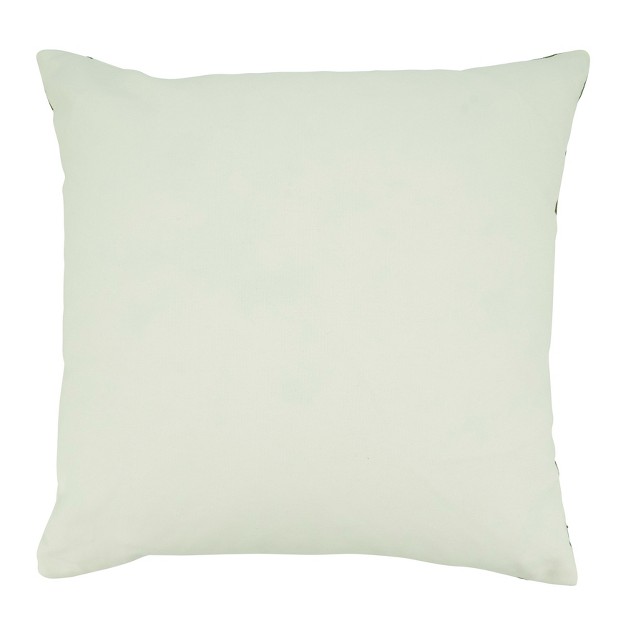 Saro Lifestyle Down filled Crewel Embroidery Throw Pillow With Leaf Design