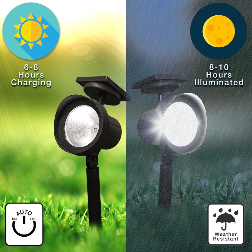 2 Pack Solar Spot Light  15 Lumen