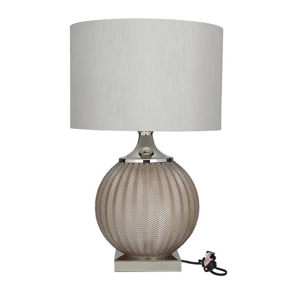 Grey Transitional Table Lamp - 17 x 17 x 27 Round