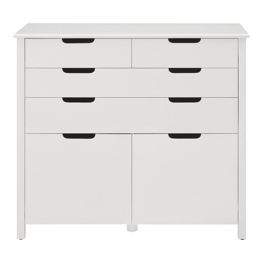 StyleWell White Color Inside and Outside Craft Storage with 2-File Drawers JS-3438-A