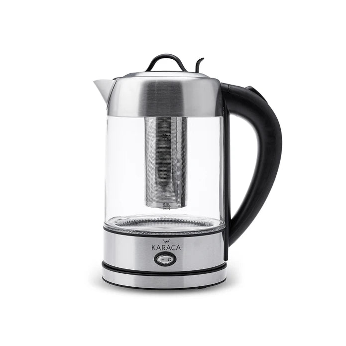 Karaca Glass Herbal Tea Maker With Led Lighting Inox 2202 153.01.06.1780/153.01.06.4887