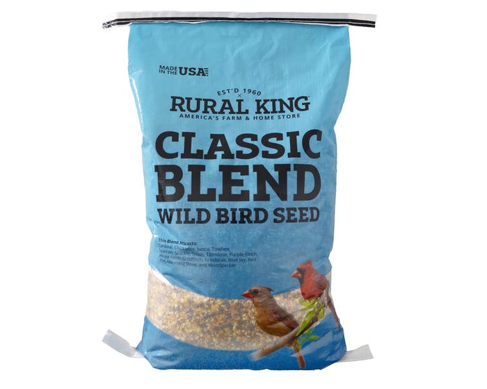 Rural King Wild Bird Seed， 40 lb. Bag