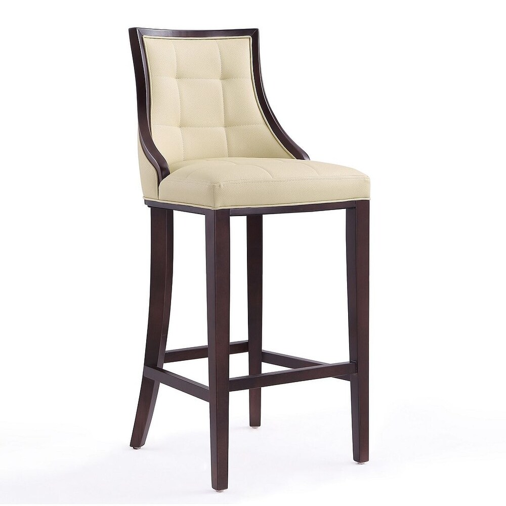 Manhattan Comfort Fifth Avenue 45 in. Walnut Beech Wood Bar Stool (Set of 2)