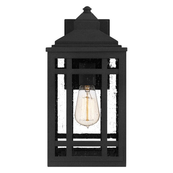 Auden 1-Light Mottled Black Outdoor Wall Lantern Shopping - The Best Deals on Outdoor Wall Lanterns | 41429487