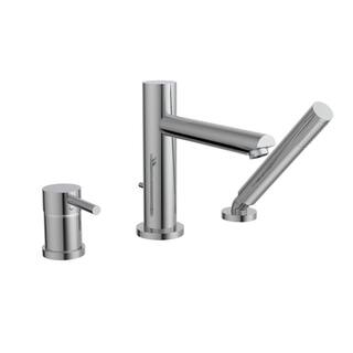 KEENEY Belanger Single-Handle Deck-Mount Roman Tub Faucet with Hand Shower in Polished Chrome DEL43CCP2