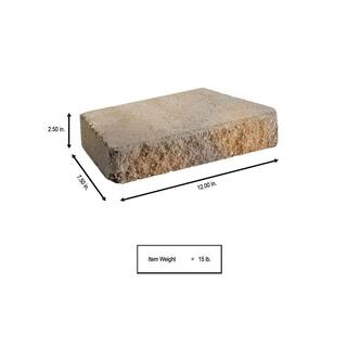 Anchor 2.5 in. x 12 in. x 7.5 in. BrownBuff Concrete Retaining Wall Cap (128- Piece Pallet) 16057182