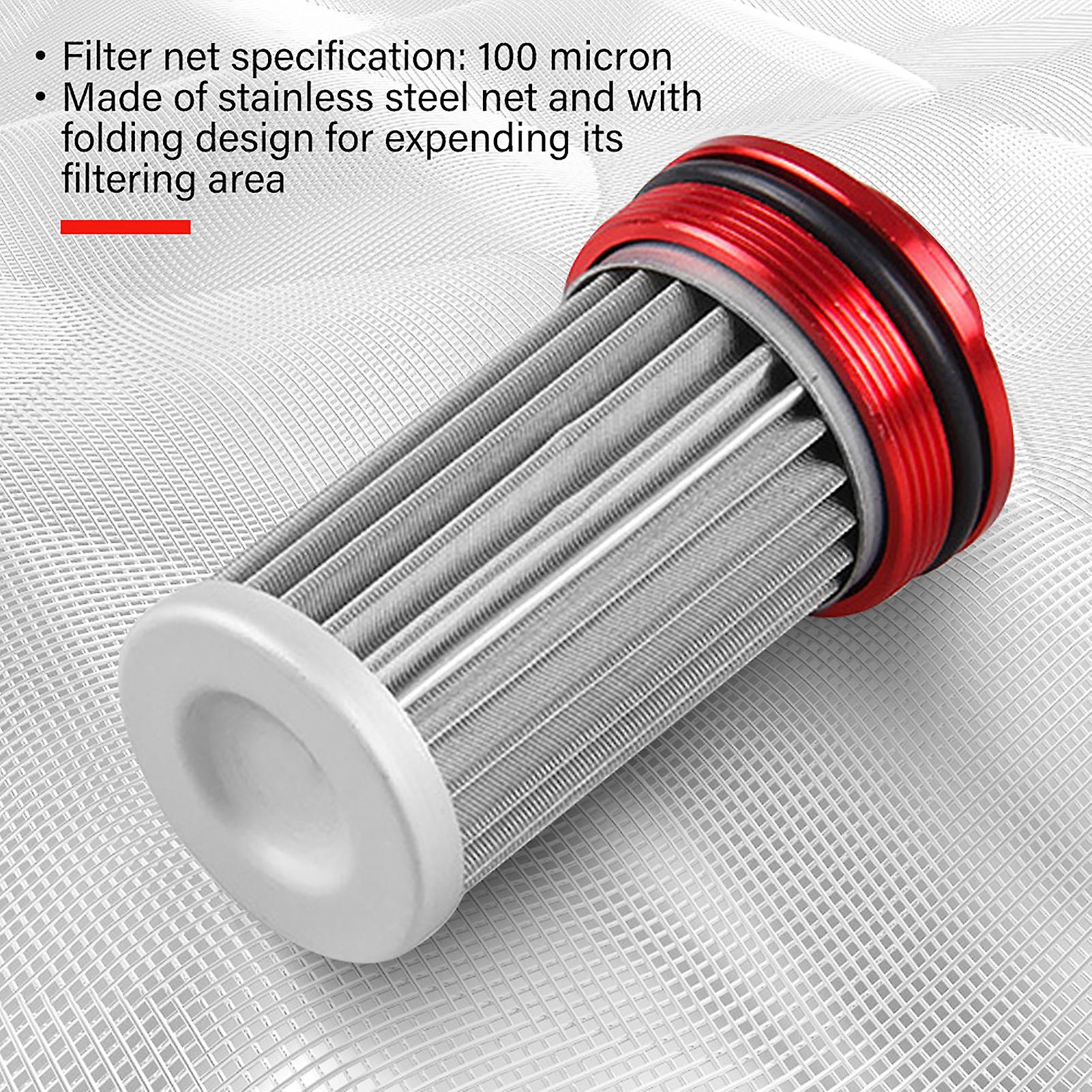 Universal 100 Micron An8 Aluminum High Flow Fuel Inline Petrol Filter For Car Truck Black