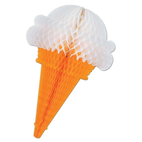 Beistle 55777 Tissue Ice Cream Cones  asstd colors...