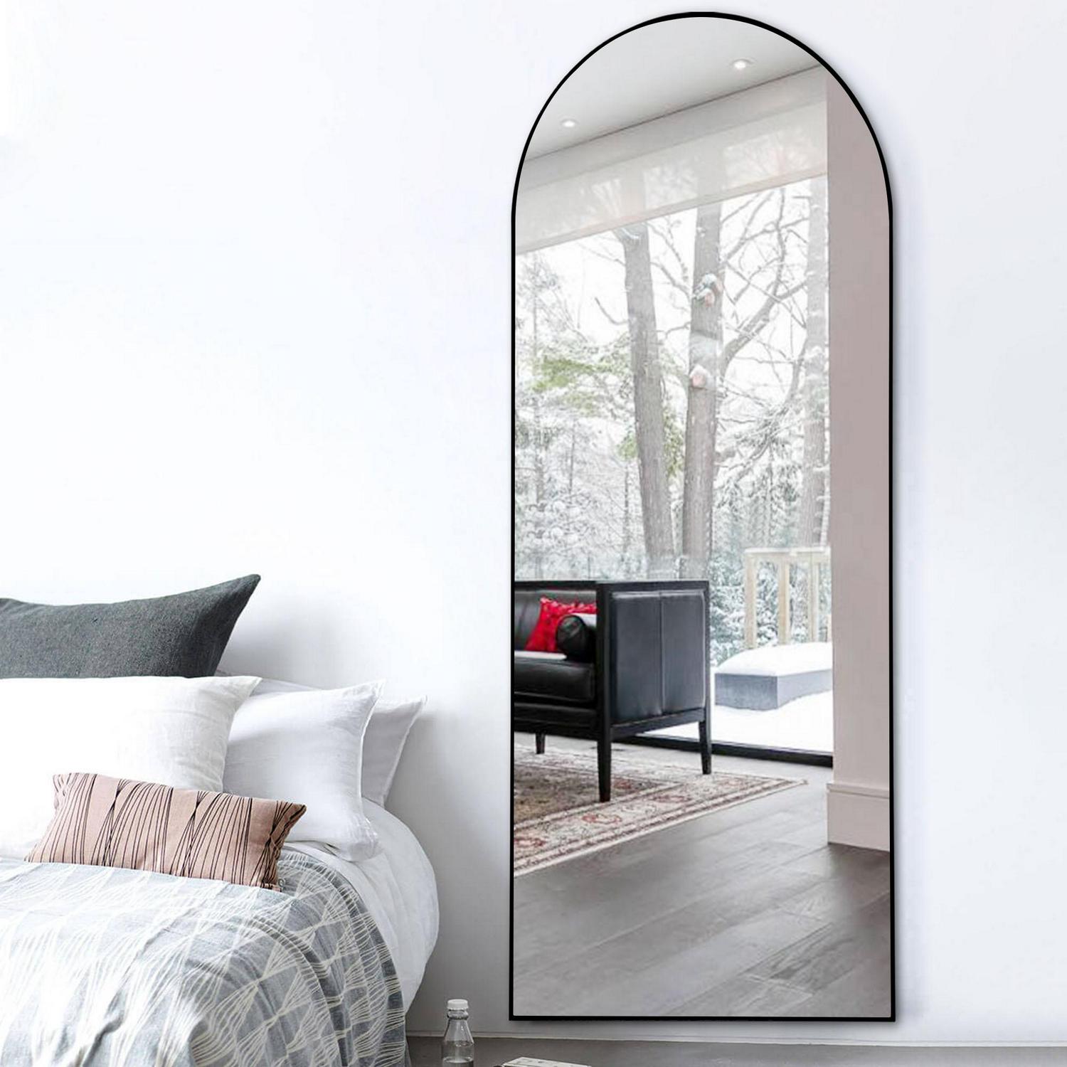 NeuType 22  x 65  Black Modern Floor Mirror  Crowdfused