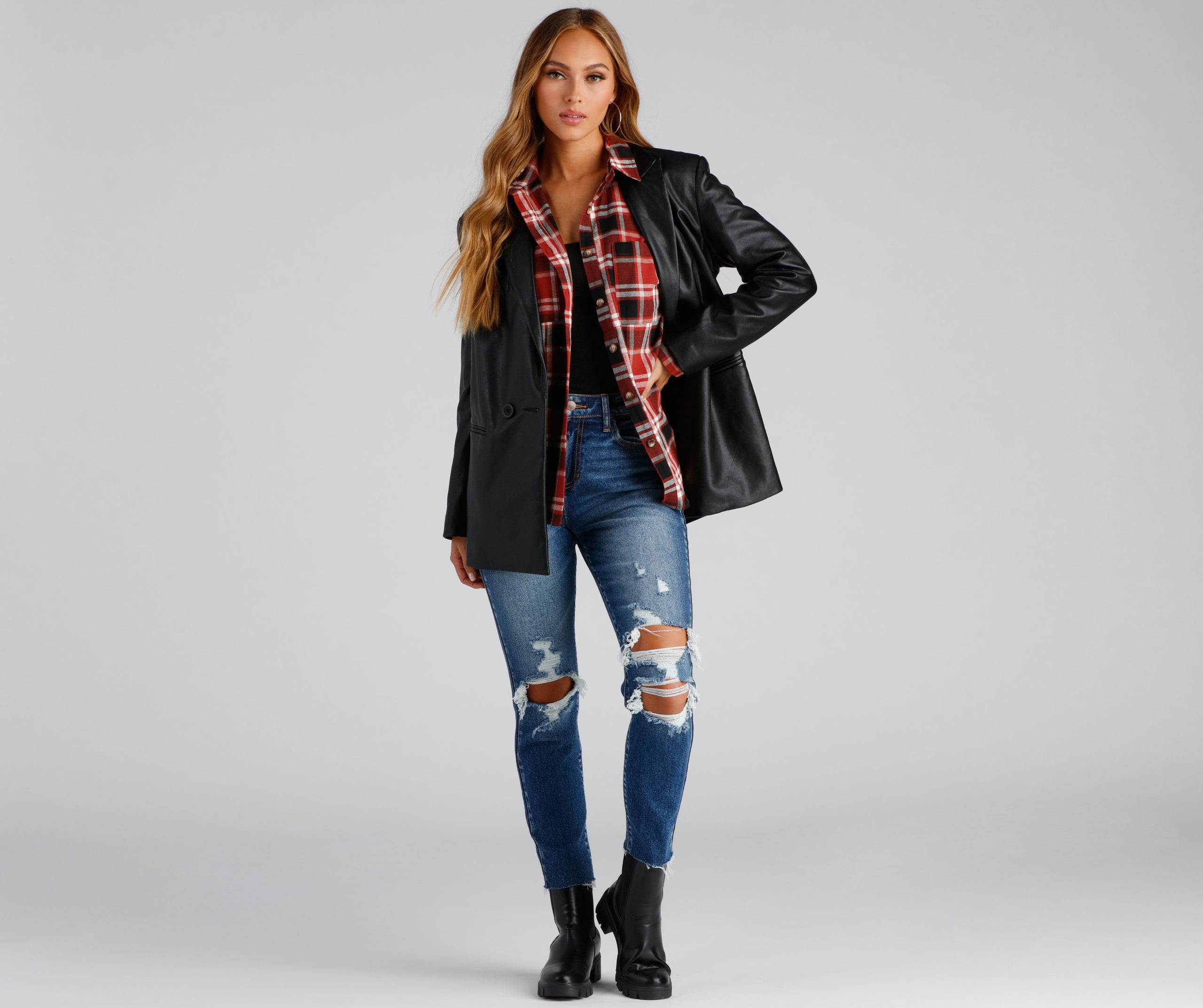 Button Up In Fab Flannel Top