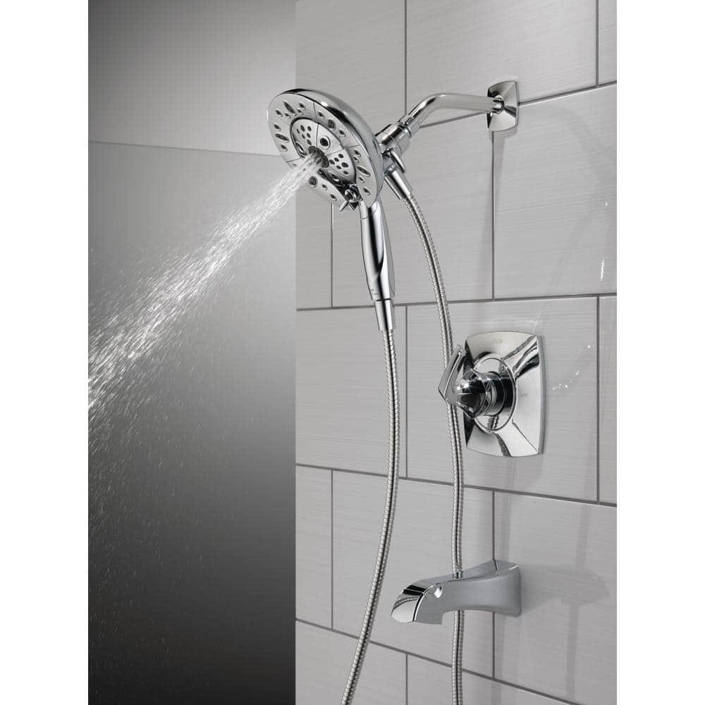 Delta Vesna In2ition 2in1 SingleHandle 5Spray Tub and Shower Faucet in Chrome